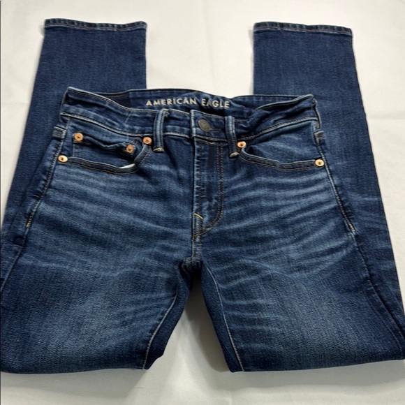 American Eagle Outfitters Blue Straight-Leg Jeans Timeless Design - Picture 4 of 8